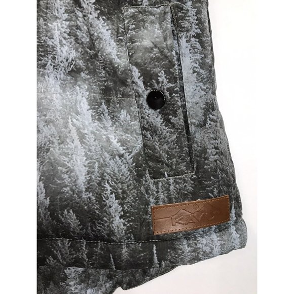 Kavu Women's Small Briar Jacket Vest Gray Forrest Trees Graphic *Flawed* - Picture 3 of 10